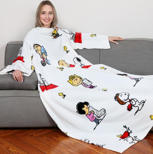 Coperta con maniche bianca - coperta,
