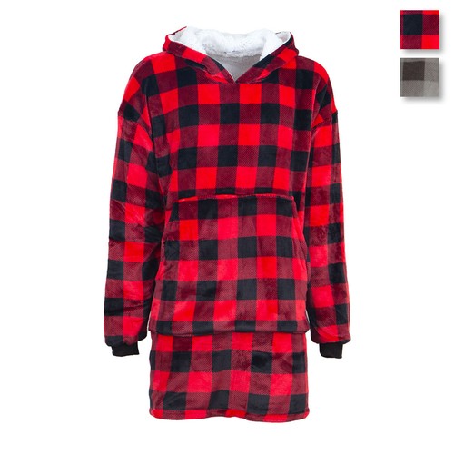 Felpa plaid con maniche - felpa, e