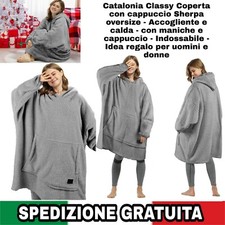 Coperta con cappuccio Sherpa