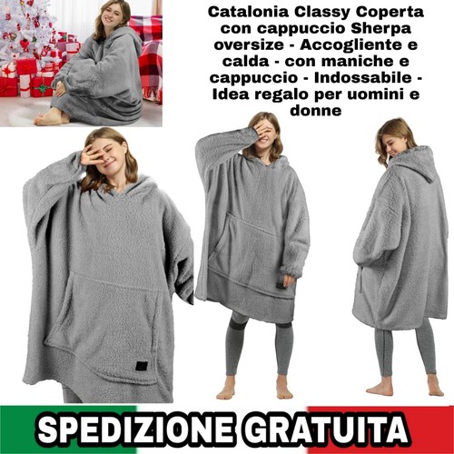 Coperta con cappuccio - , sherpa