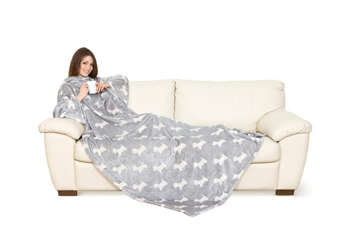 Coperta con maniche grigia - coperta,